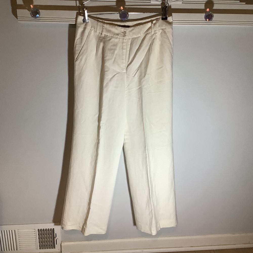 Elegant White Wide-Leg Pants
